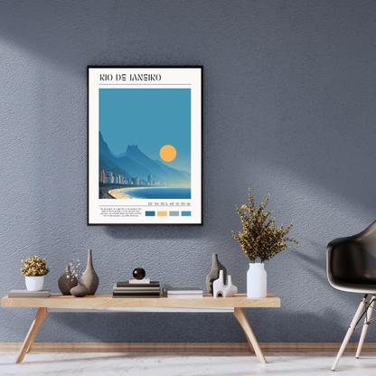 Minimalist travel poster Rio de Janeiro - Wall decoration #6