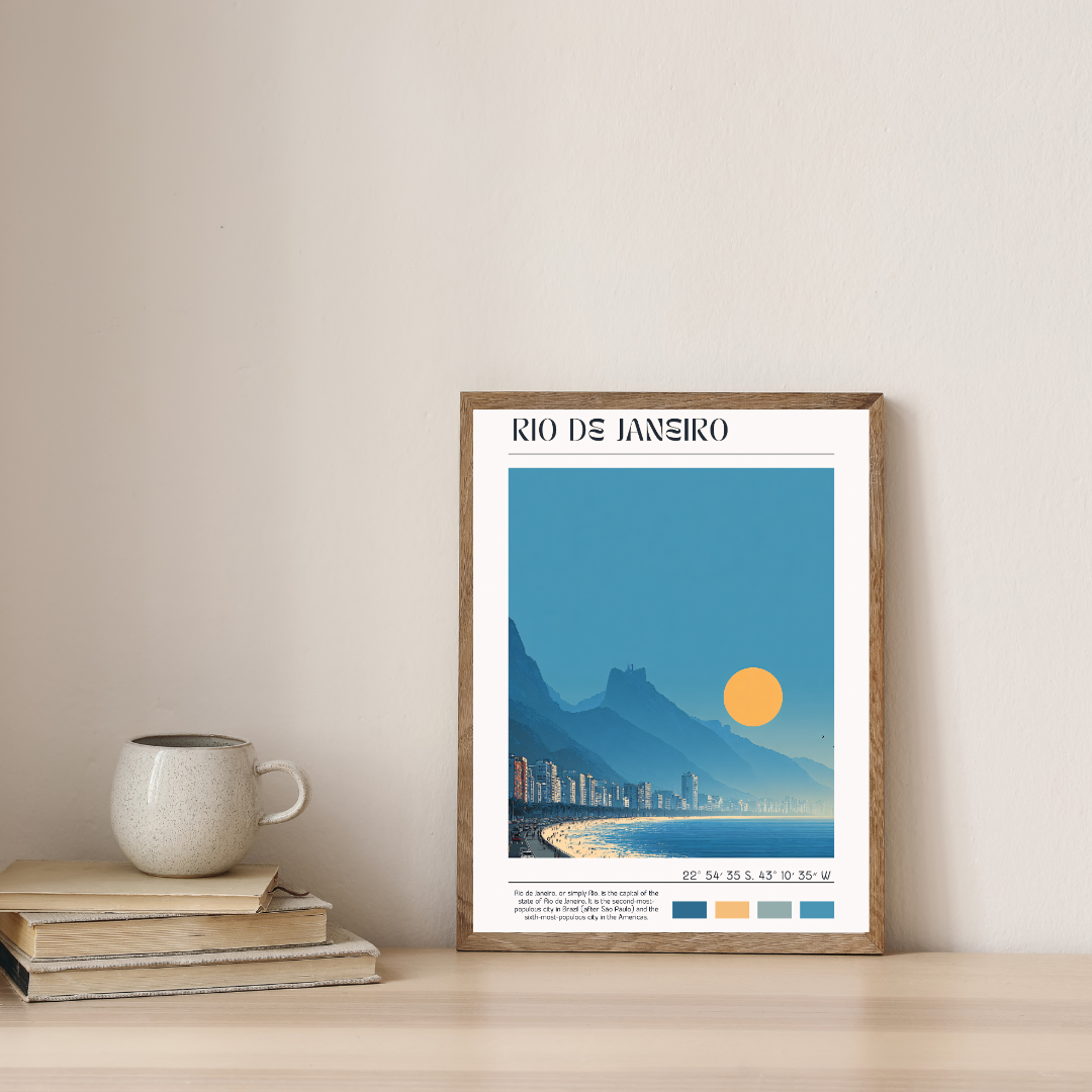 Minimalist travel poster Rio de Janeiro - Wall decoration #6