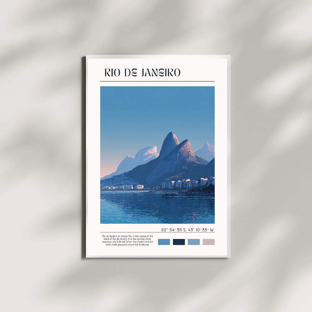 Minimalist travel poster Rio de Janeiro - Wall decoration #9
