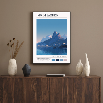 Minimalist travel poster Rio de Janeiro - Wall decoration #9