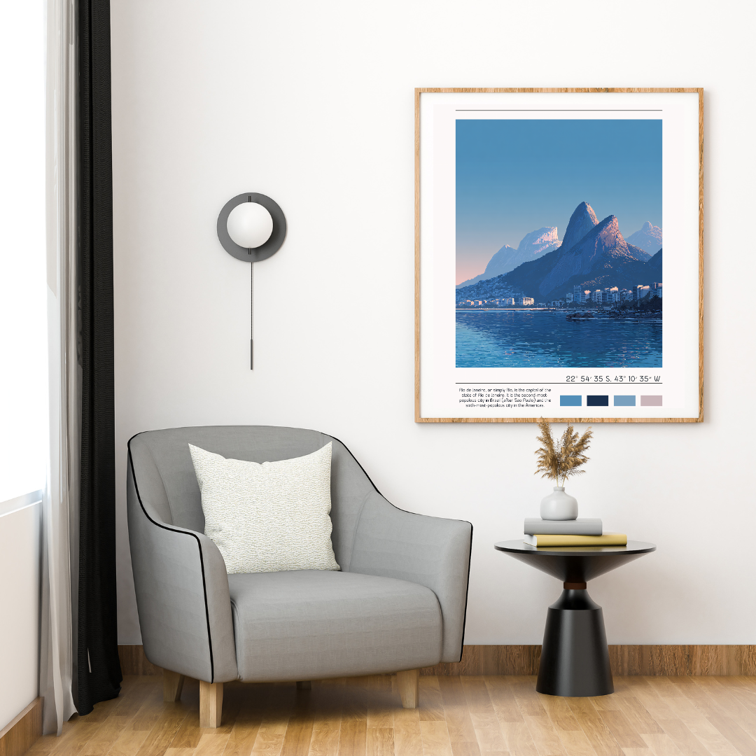 Minimalist travel poster Rio de Janeiro - Wall decoration #9